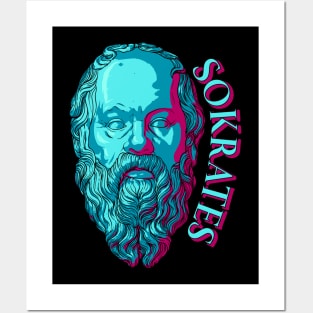 Color Art with the philosopher Socrates Posters and Art